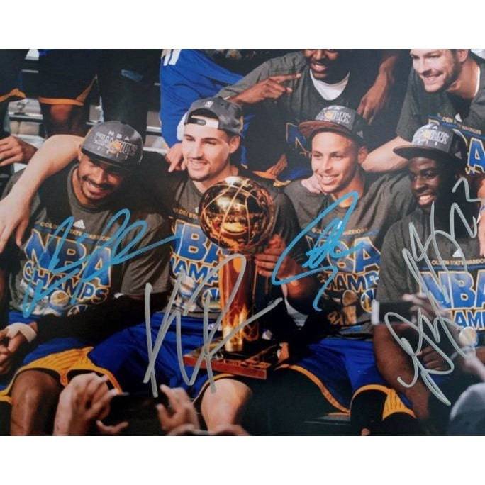 Andre Iguodala Draymond Green Klay Thompson Stephen Curry 8 x 10 signed photo with proof