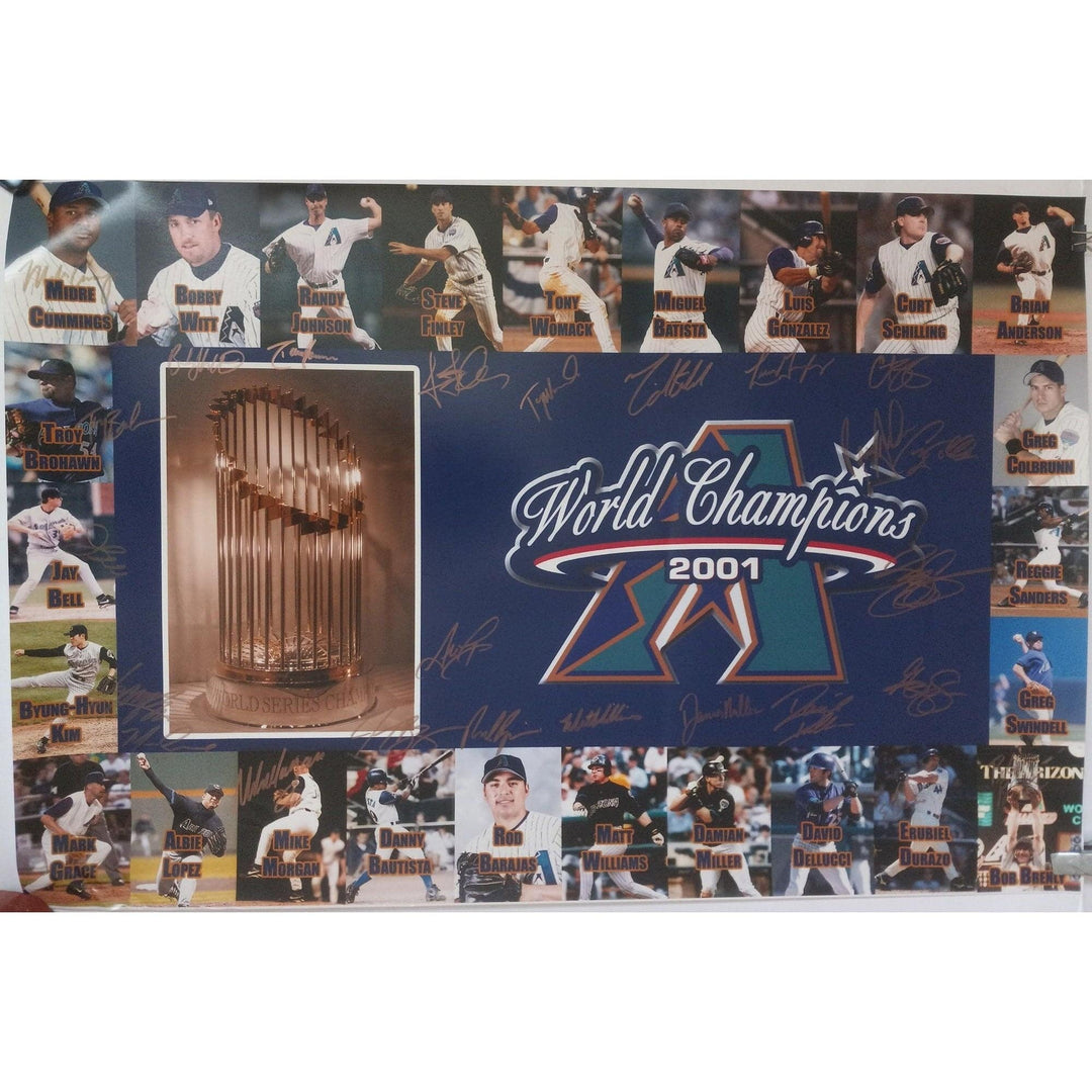 Arizona Diamondbacks 2001 World Series Champs 20x30 photo signed with proof - Awesome Artifacts 