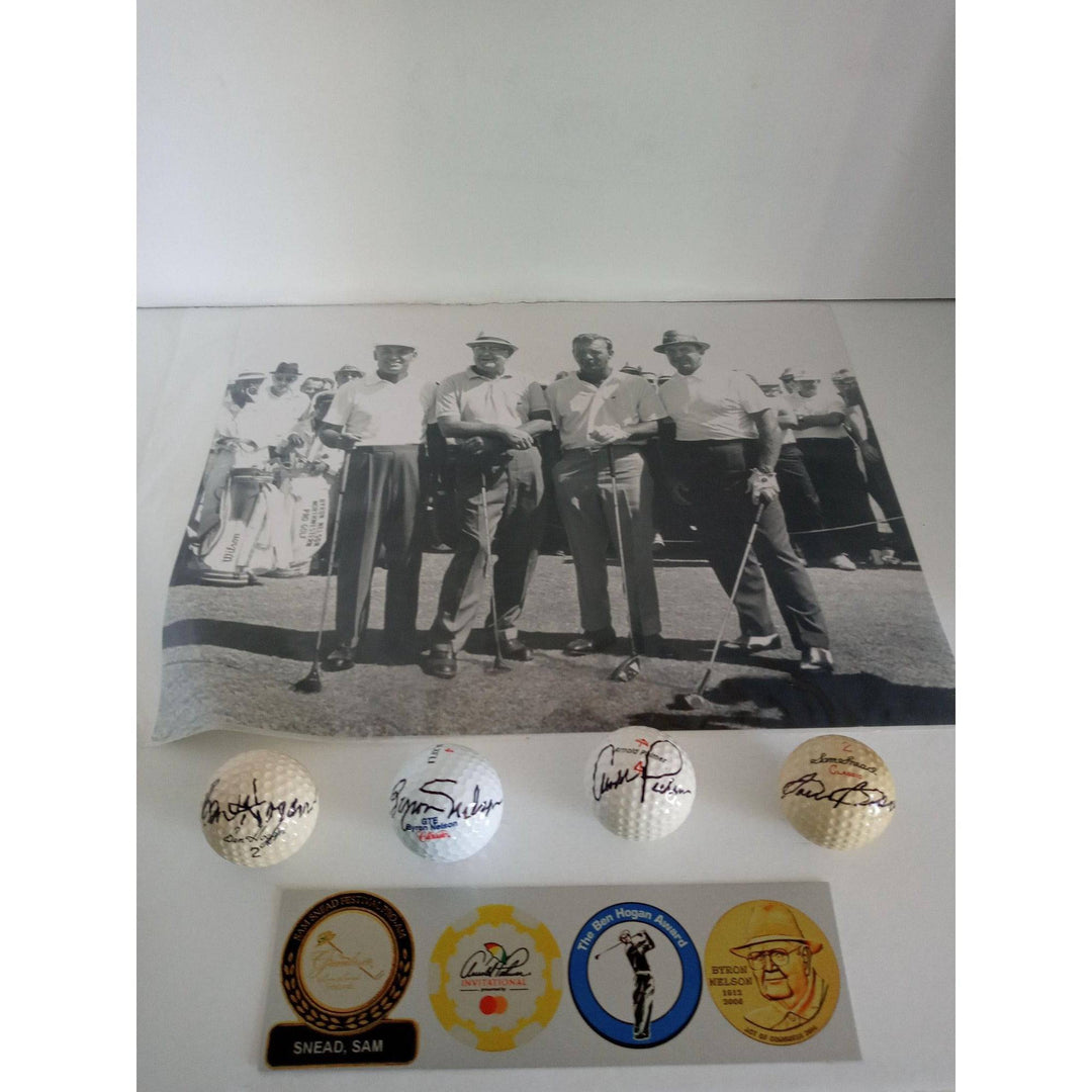 Ben Hogan Arnold Palmer Sam Snead signed golf balls with proof