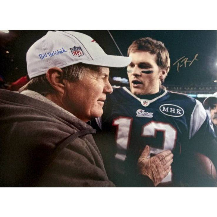 Bill Belichick and Tom Brady 16 x 20 New England Patriots photo signed with proof