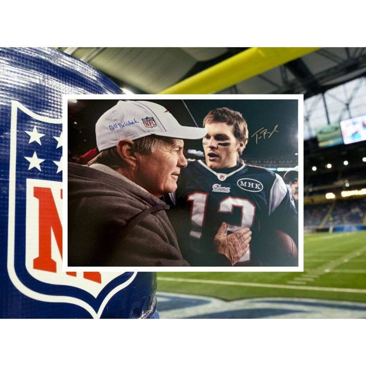 Bill Belichick and Tom Brady 16 x 20 New England Patriots photo signed with proof