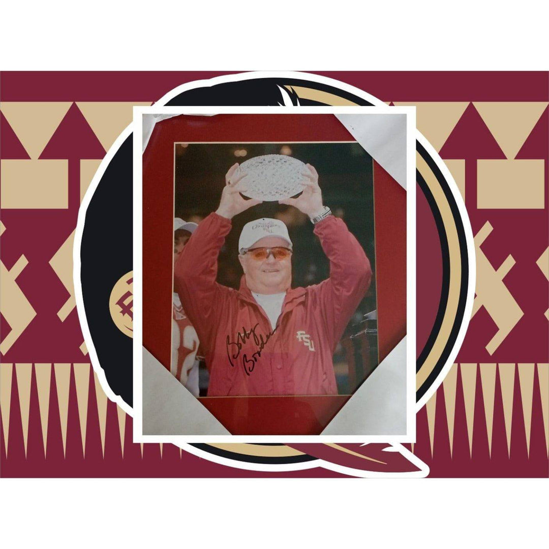 Bobby Bowden Florida State Seminoles frame 8 x 10 signed photo with proof - Awesome Artifacts 