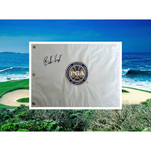 Brooks Koepka PGA golf star embroidered flag sign with proof