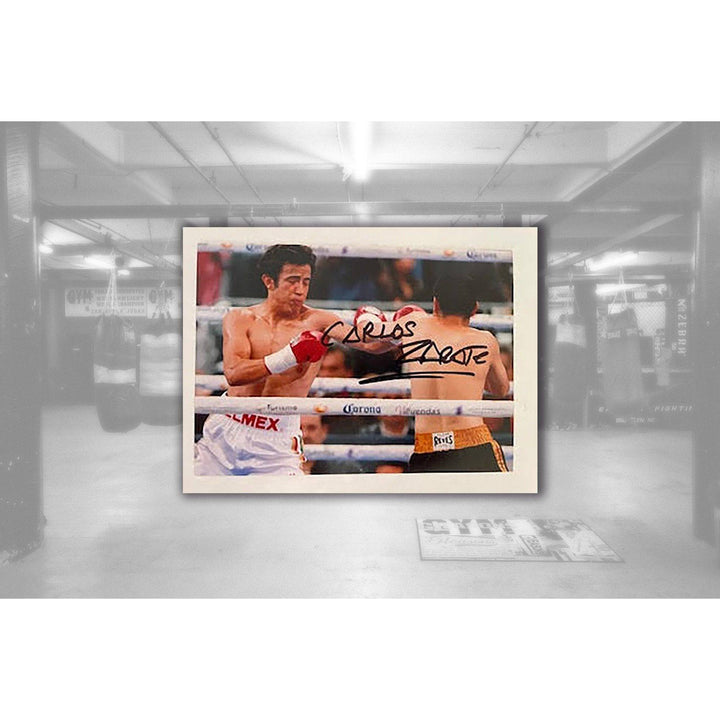 Carlos Zarate Serna boxing Legend 5 x 7 photo signed with proof - Awesome Artifacts 