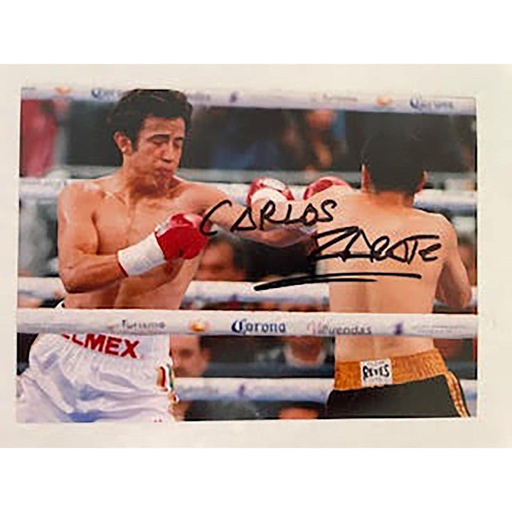 Carlos Zarate Serna boxing Legend 5 x 7 photo signed with proof - Awesome Artifacts 