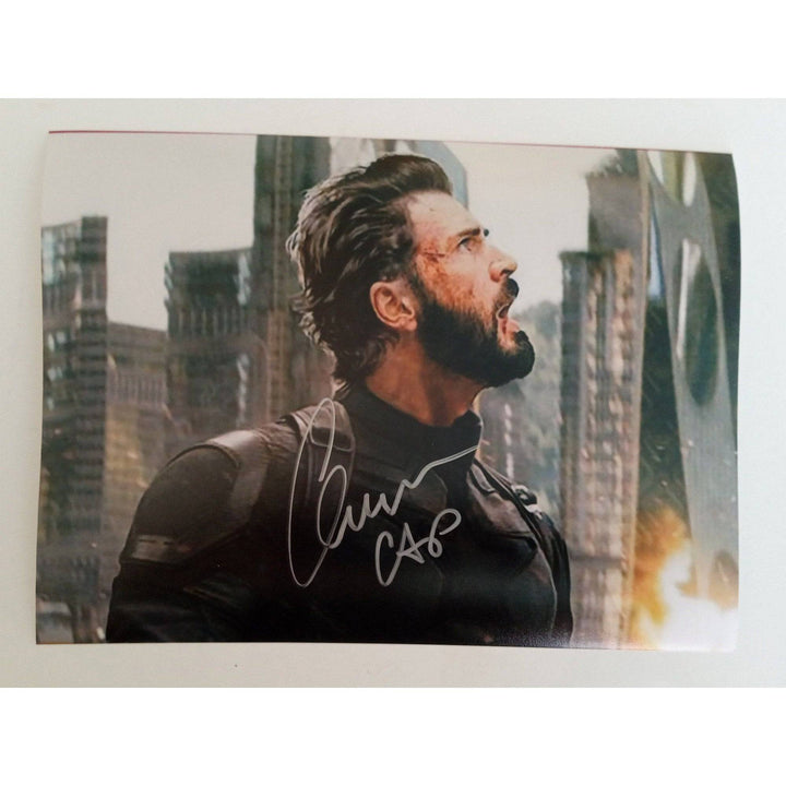 Chris Evans Captain America The Avengers 5 x 7 photo signed with proof - Awesome Artifacts 