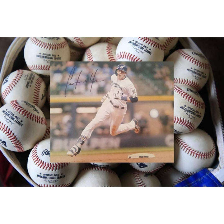 Christian Yelich Milwaukee Brewers 8 x10 signed photo