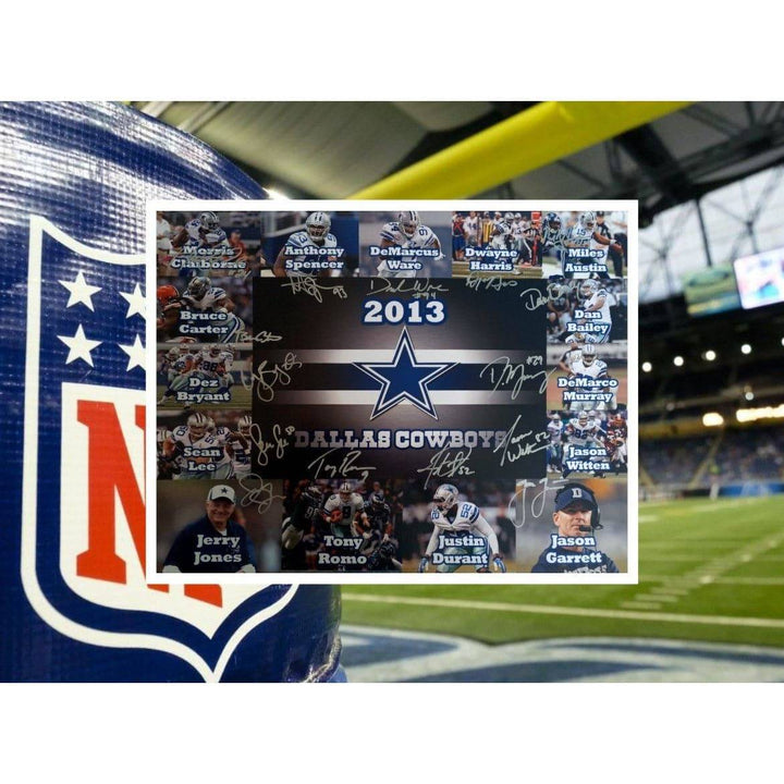 Dallas Cowboys DeMarco Murray Jason Witten Dez Bryant Tony Romo Jerry Jones 16 x 20 photo signed with proof - Awesome Artifacts 