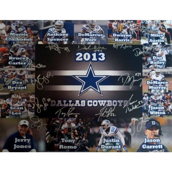 Dallas Cowboys DeMarco Murray Jason Witten Dez Bryant Tony Romo Jerry Jones 16 x 20 photo signed with proof - Awesome Artifacts 