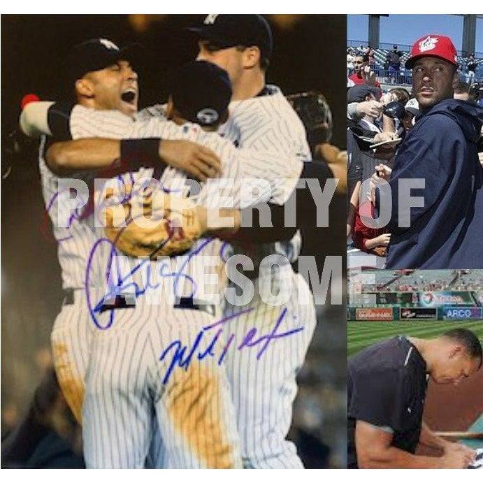 Derek Jeter Alex Rodriguez and Mark Teixeira 8 x 10 photo signed with proof