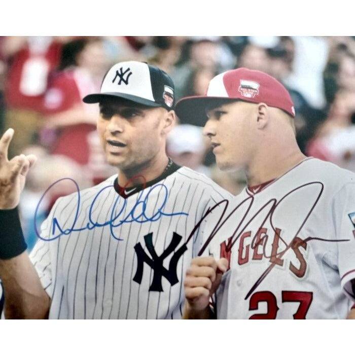 Derek Jeter and Mike Trout 8 x 10 photo signed with proof