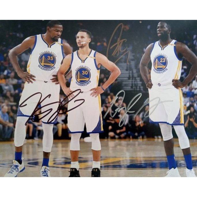 Draymond Green Kevin Durant and Stephen Curry 8 x 10 signed photo with proof