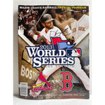 Load image into Gallery viewer, Dustin Pedroia 2013 World Series program signed with proof
