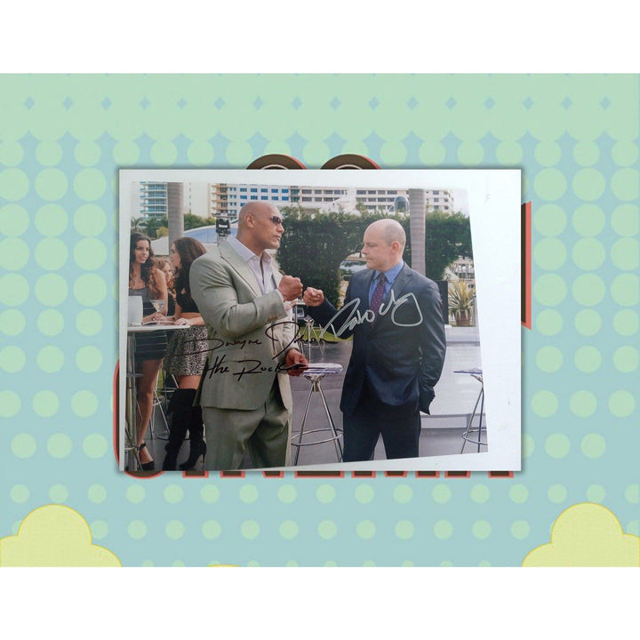 Dwayne "The Rock" Johnson, Rob Corddry 'Ballers' 8 x 10 signed with proof