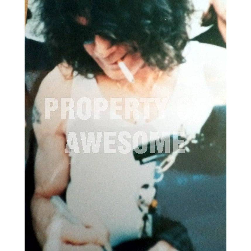 Eddie Van Halen and Joe Satriani 8 x 10 signed photo with proof