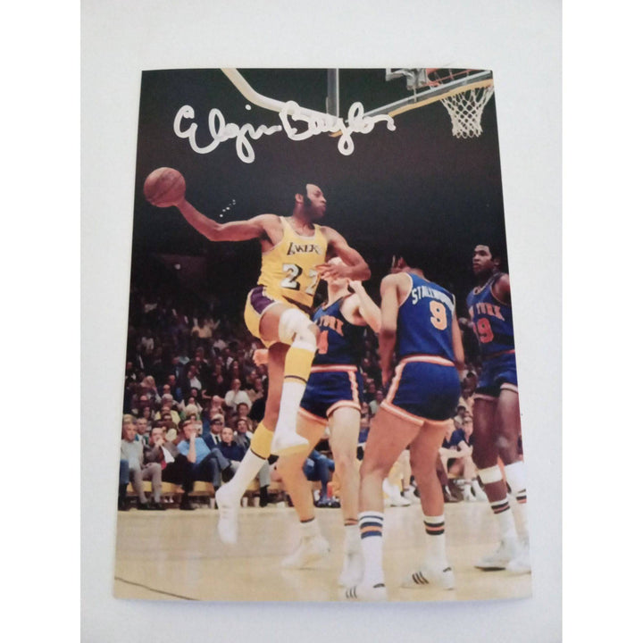 Elgin Baylor Los Angeles Lakers 5x7 signed photo with proof