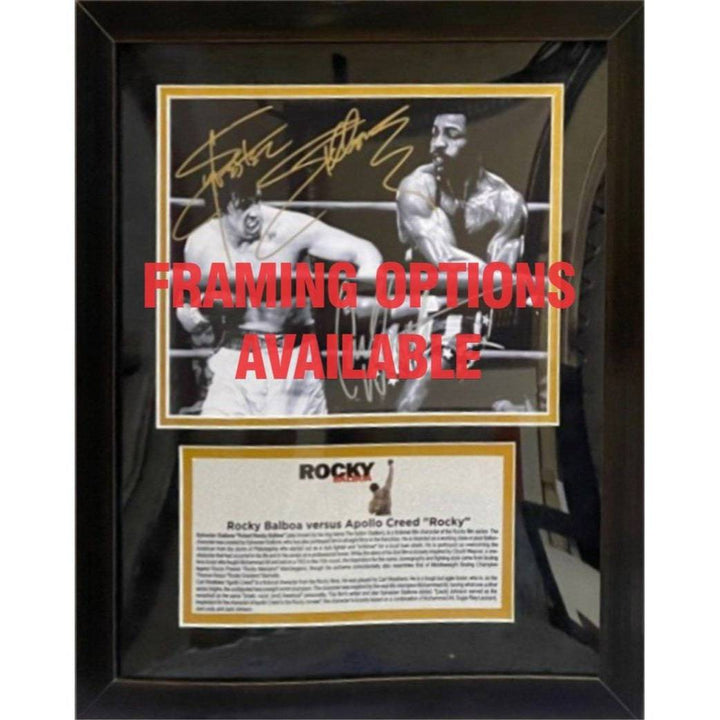 Evander Holyfield and Lennox Lewis 16 x 20 photo signed with proof - Awesome Artifacts 