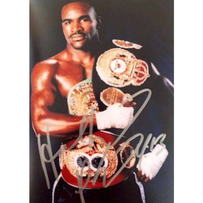 Evander the real deal Hollyfield 5 x 7 photo signed