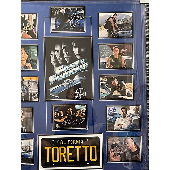 Fast and Furious, Vin Diesel ,Paul Walker signed and framed with proof