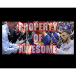 Load image into Gallery viewer, Golden State Warriors 2014-15 NBA champs Steph Curry, Andre Iguodala, Draymond Green signed with proof
