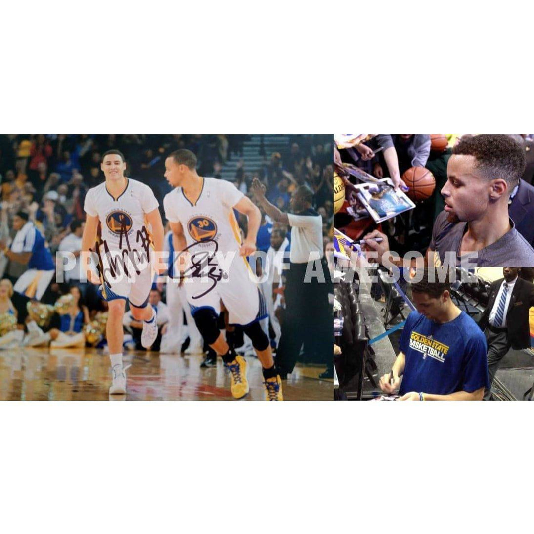 Golden State Warriors Klay Thompson and Stephen Curry 8 x 10 signed photo with proof