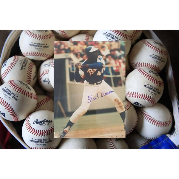 Hank buy Aaron autographed 8x10 photo