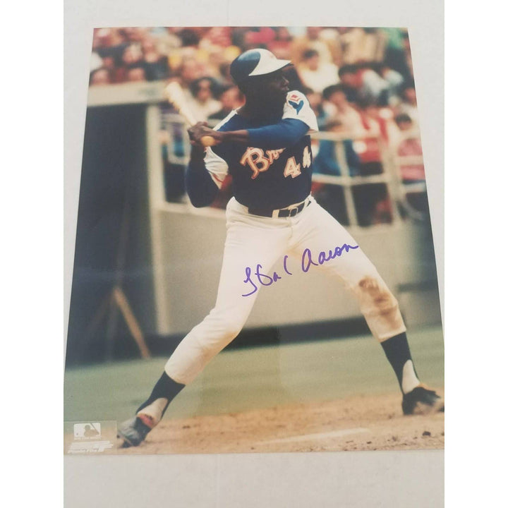 Hank Aaron Atlanta Braves 8 x 10 signed photo