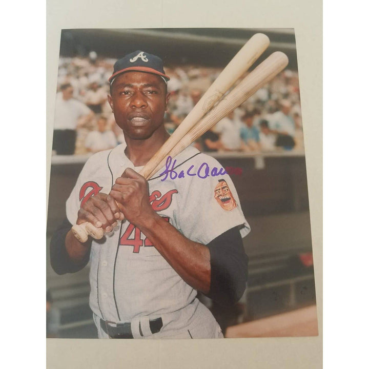 Hank Aaron Atlanta Braves 8 x 10 signed photo