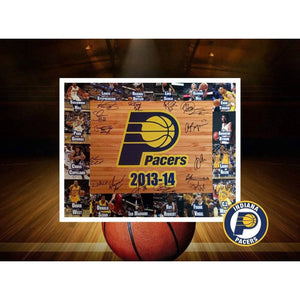 Indiana Pacers 2013 14 Paul George 16 x 20 photo team signed