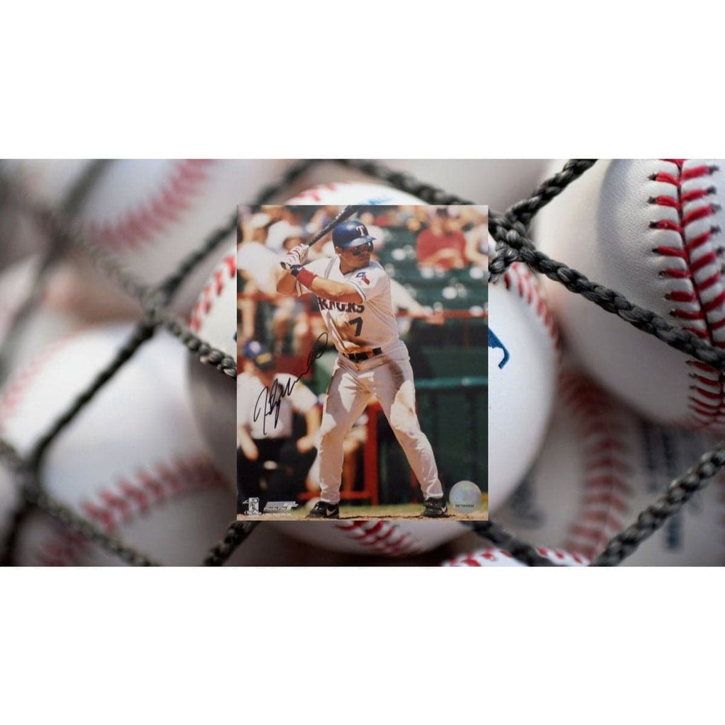 Ivan Pudge Rodriguez Texas Rangers 8 x 10 signed photo