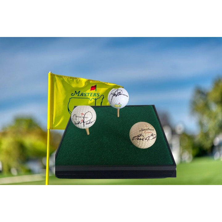 Jack Nicklaus Arnold Palmer and Sam Snead signed golf balls with proof