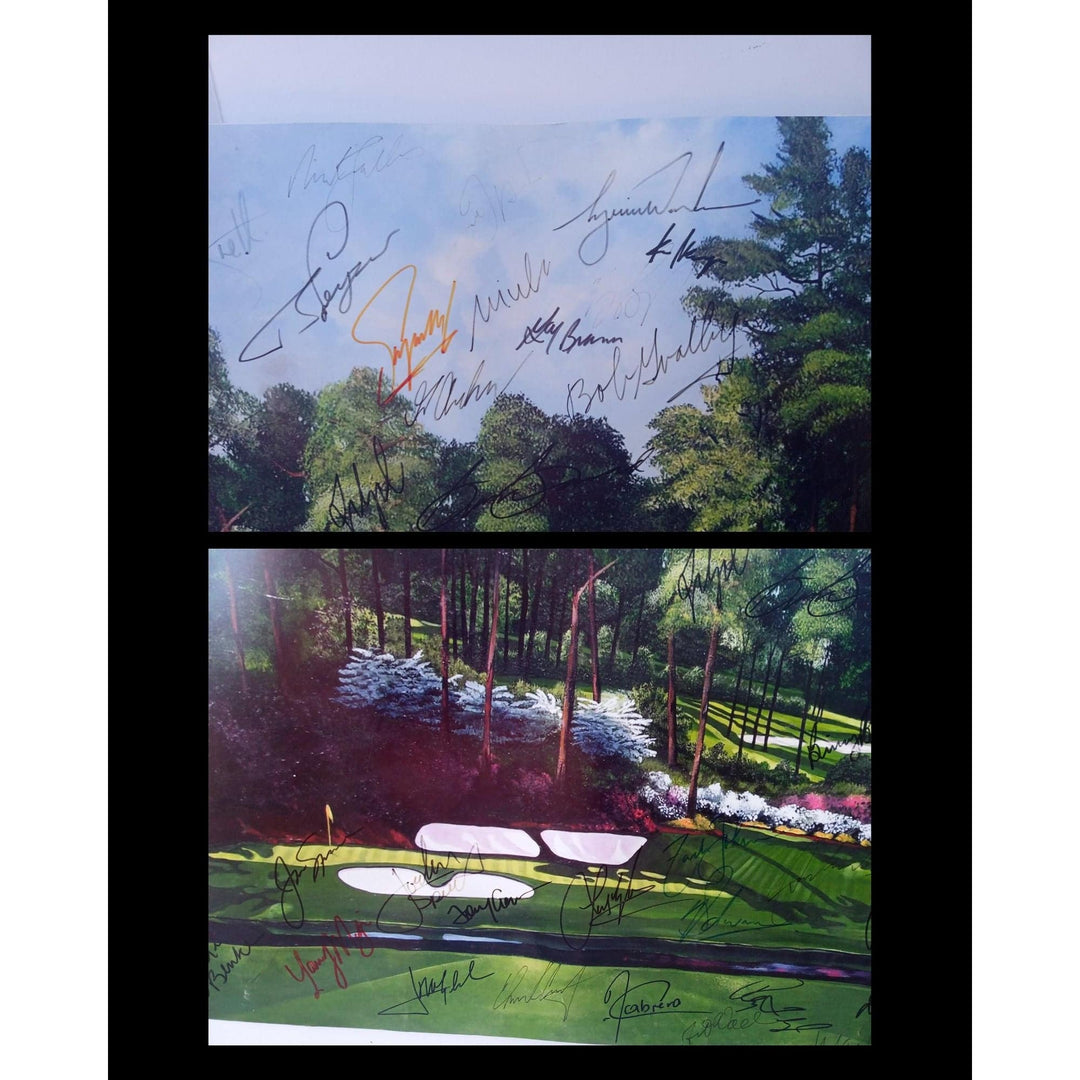 Jack Nicklaus, Arnold Palmer, Byron Nelson, Tiger Woods, Phil Mickelson 20x30 photograph signed with proof - Awesome Artifacts 