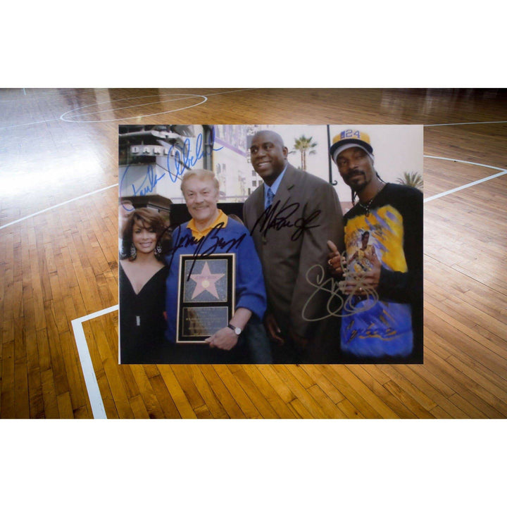 Jerry Buss and Earvin Magic Johnson 8 by 10 signed photo