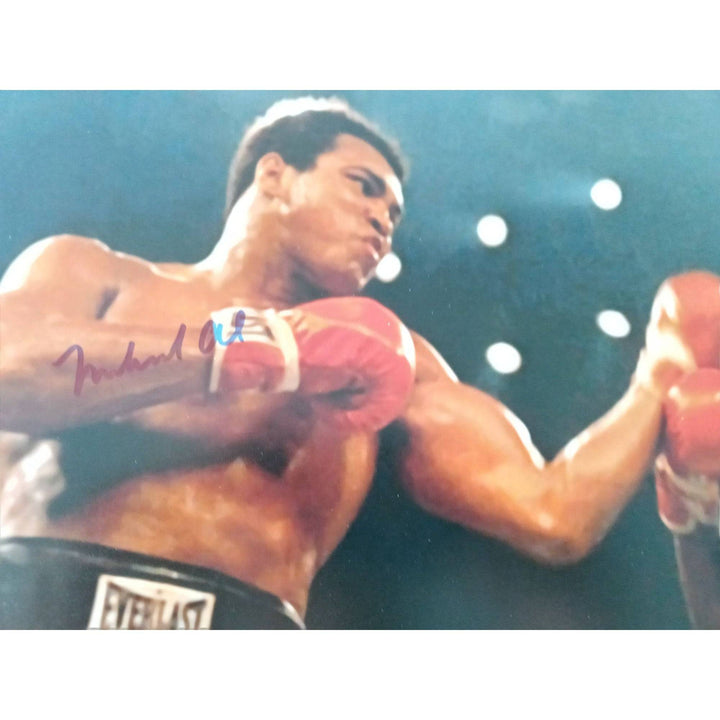 Joe Frazier and Muhammad Ali 11 by 14 photo signed with proof