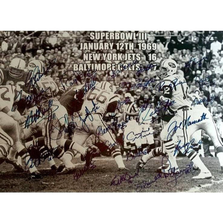 Joe Namath New York Jets 16 x 20 Super Bowl champs signed photo