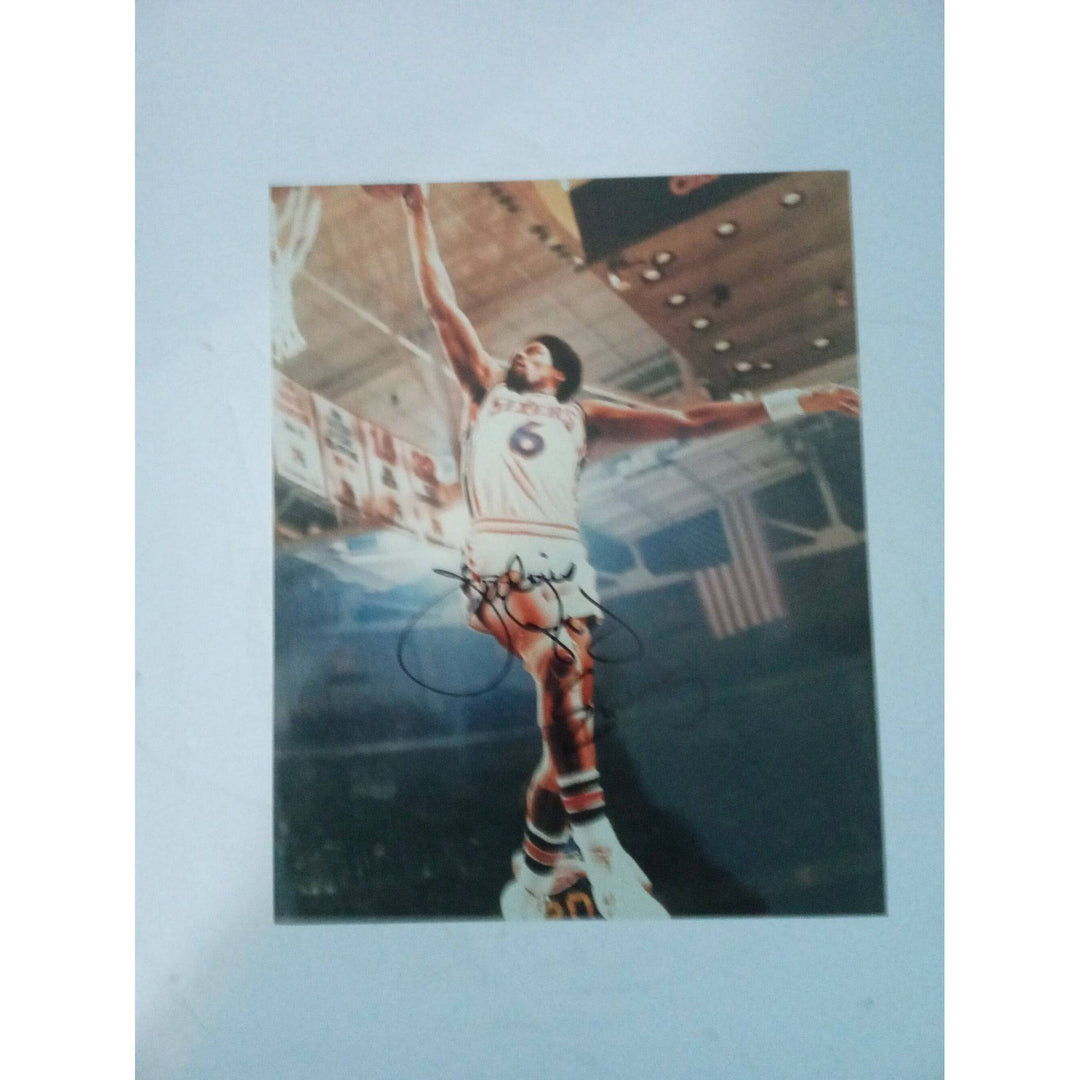 Julius "Dr. J" Erving 8x10 photo signed with proof - Awesome Artifacts 