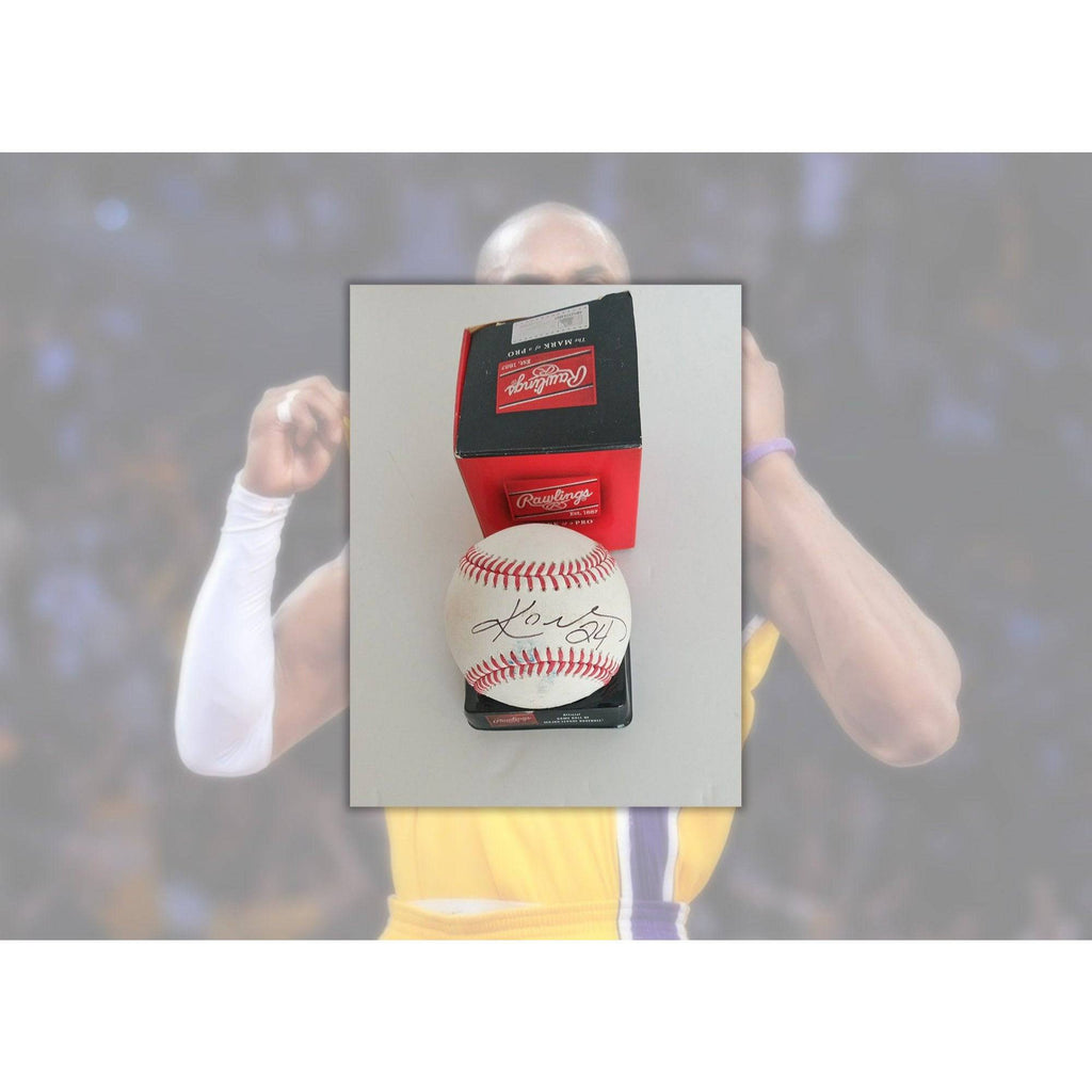 Kobe Bryant Los Angeles Lakers signed MLB baseball with proof