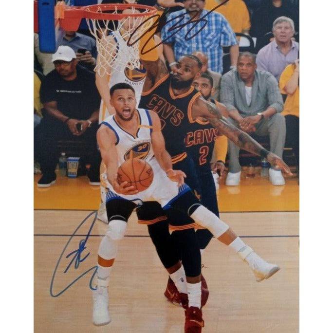 LeBron James and Stephen Curry 8 x 10 signed photo with proof