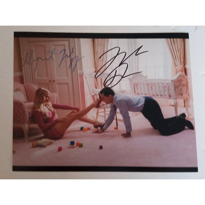 Leonardo Dicaprio and Margot Robbie The Wolf of Wall Street 8 by 10 signed photo with proof