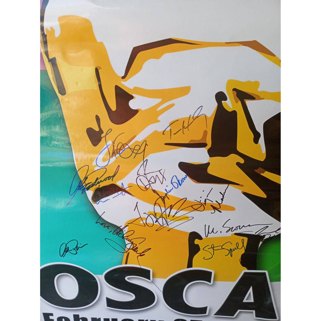 Leonardo DiCaprio, Clint Eastwood, Al Pacino, Steven Spielberg, Oscar poster 39 x 27 signed with proof - Awesome Artifacts 