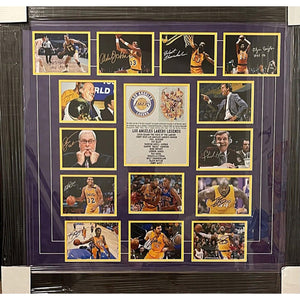 Los Angeles Lakers Magic Johnson, Kobe Bryant, Chick Hearn, LeBron James signed with proof