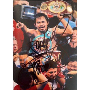 Manny Pacman Pacquiao boxing great 5 x 7 photo signed with proof