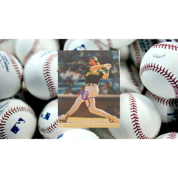 Mark McGwire Oakland A's 8 by 10 signed photo