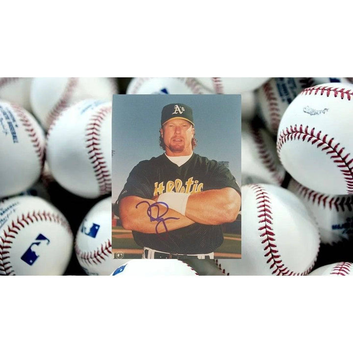 Mark McGwire Oakland A's 8 by 10 signed photo