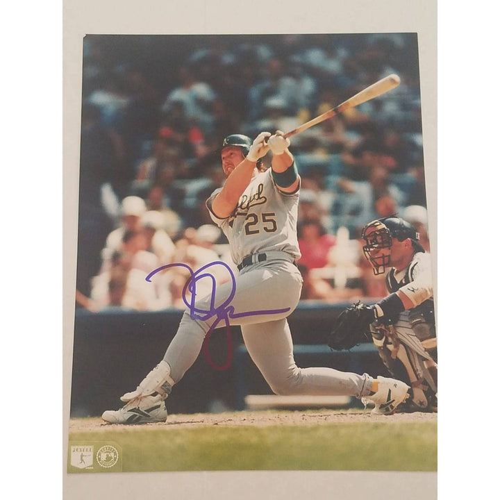 Mark McGwire Oakland A's 8 by 10 signed photo