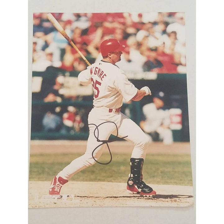 Mark McGwire St Louis Cardinals 8 x 10 signed photo