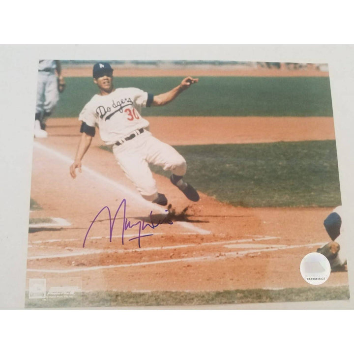 Maury Wills Los Angeles Dodgers 8 x10 signed photo