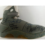 Load image into Gallery viewer, Michael J. Fox, Steven Spielberg, Back to the Future cast shoe signed with proof
