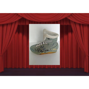 Michael J. Fox, Steven Spielberg, Back to the Future cast shoe signed with proof