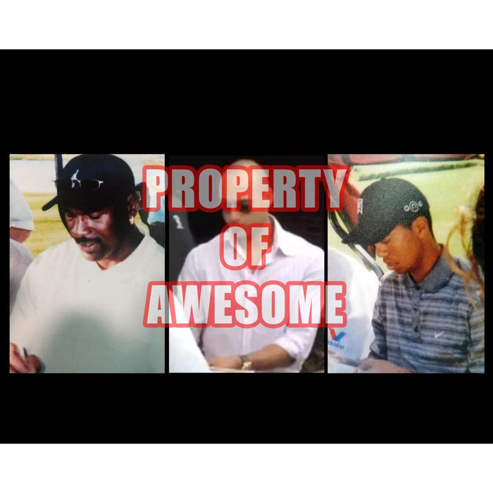 Certificate of Authenticity for Michael Jordan Derek Jeter and Tiger Woods 8 x 10 signed photo with proof